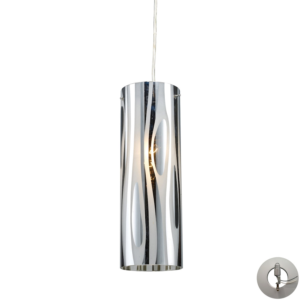 Chromia 1 Light Pendant in Polished Chrome - Includes Adapter Kit