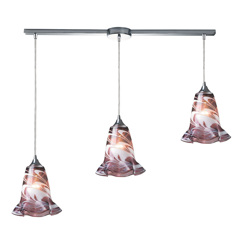 Vestido 3- Light Pendant in Polished Chrome
