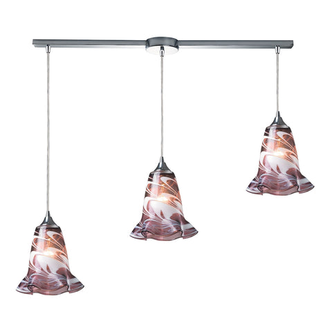 Vestido 3- Light Pendant in Polished Chrome