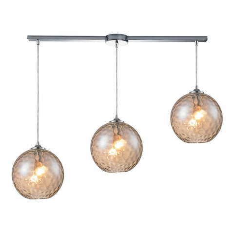 Watersphere 3-Light Pendant in Polished Chrome