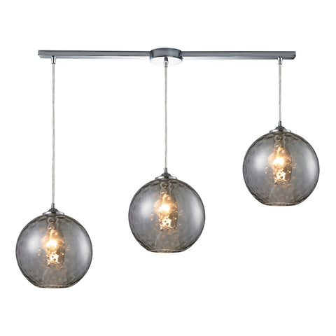 Watersphere 3- Light Pendant in Polished Chrome