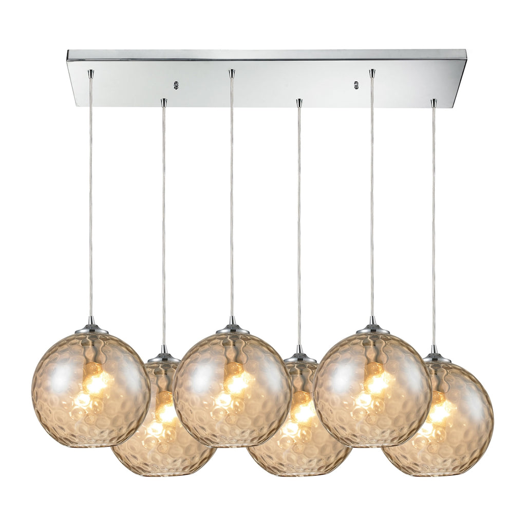 Watersphere 6-Light Pendant in Polished Chrome