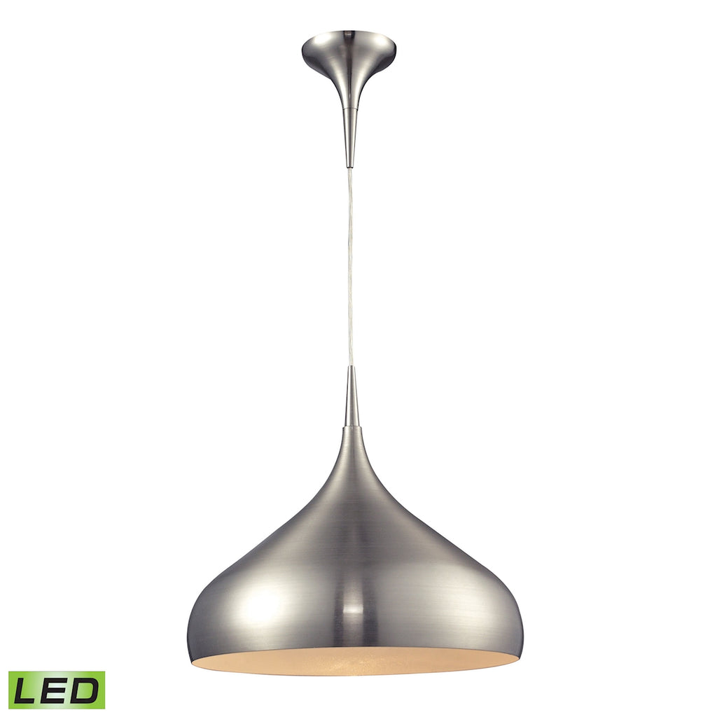 Lindsey (Existing) Collection 1 light pendant in Satin Nickel - LED Offering Up To 800 Lumens (60 Wa