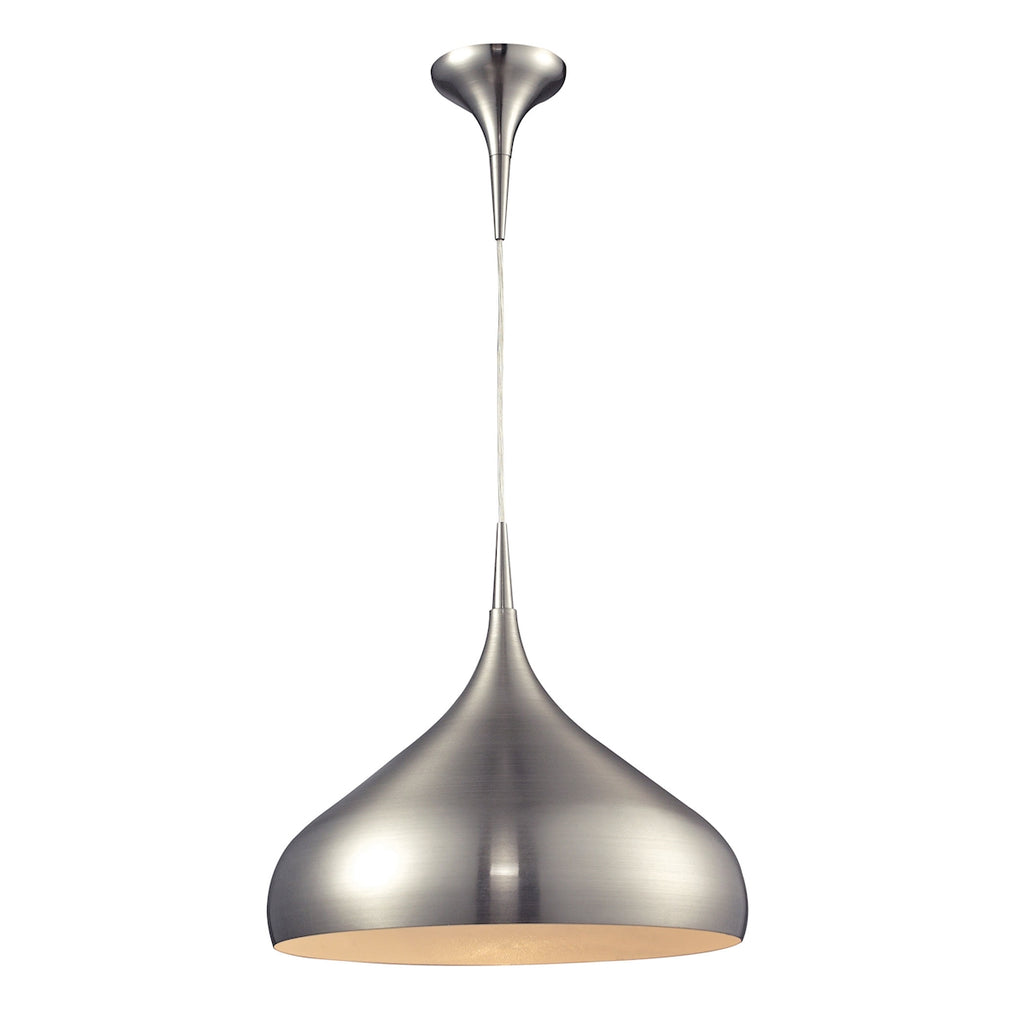 Lindsey Collection 1 light pendant in Satin Nickel