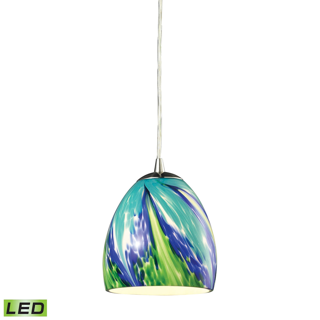 Colorwave Collection 1 light pendant in Satin Nickel - LED Offering Up To 800 Lumens (60 Watt Equiva