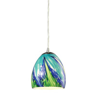 Colorwave Collection 1 light pendant in Satin Nickel