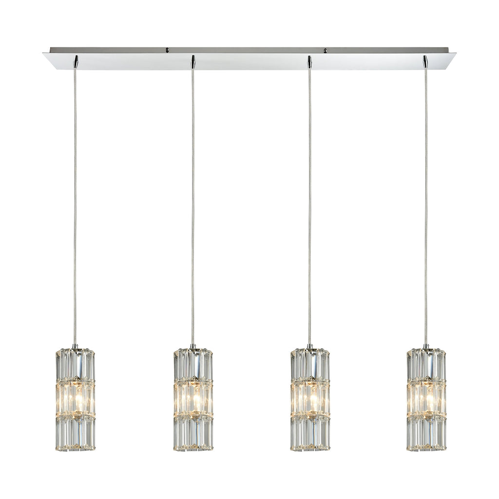 Pendant Options 4 Light Linear Pendant in Polished Chrome