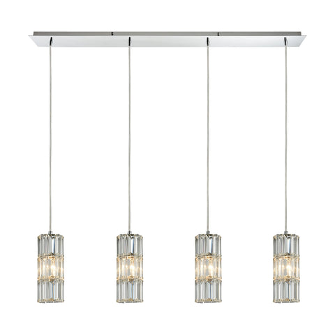 Pendant Options 4 Light Linear Pendant in Polished Chrome