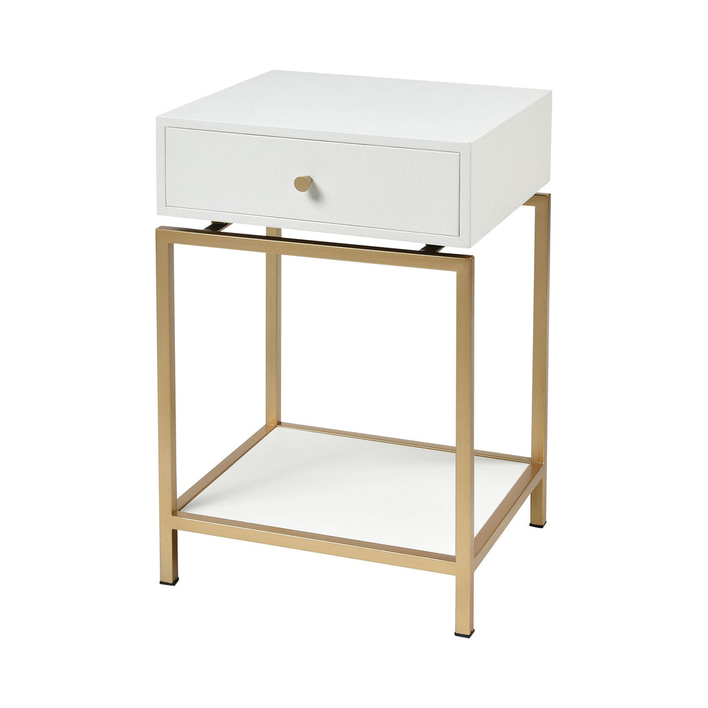 Clancy Accent Table in White