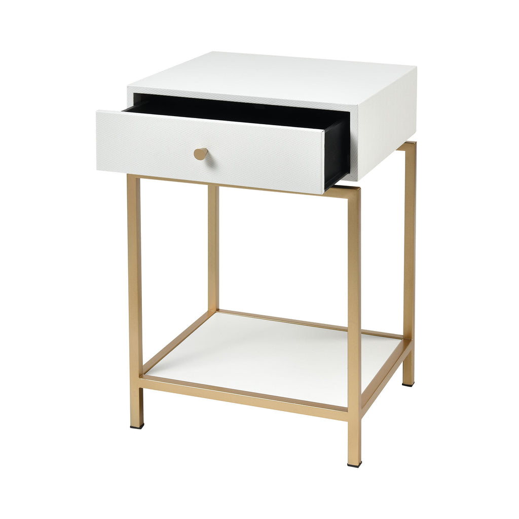 Clancy Accent Table in White