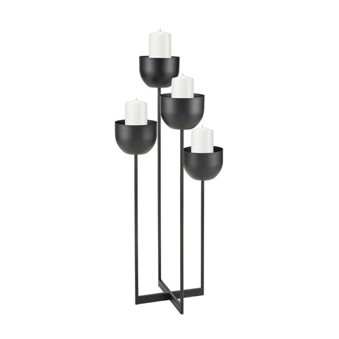 Tulip Candle Holder in Black