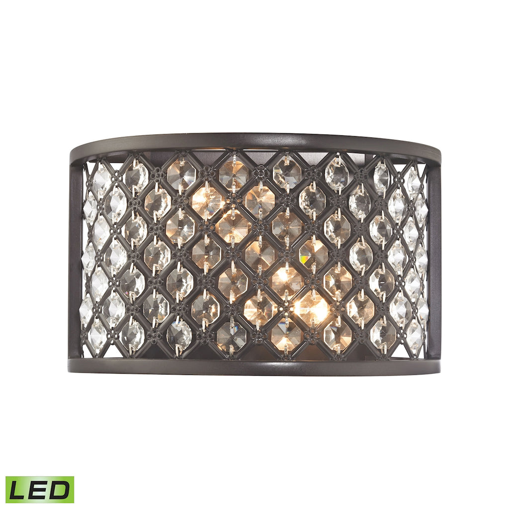 Genevieve 2 Light LED Wall Sconce in Oil Rubbed Bronze