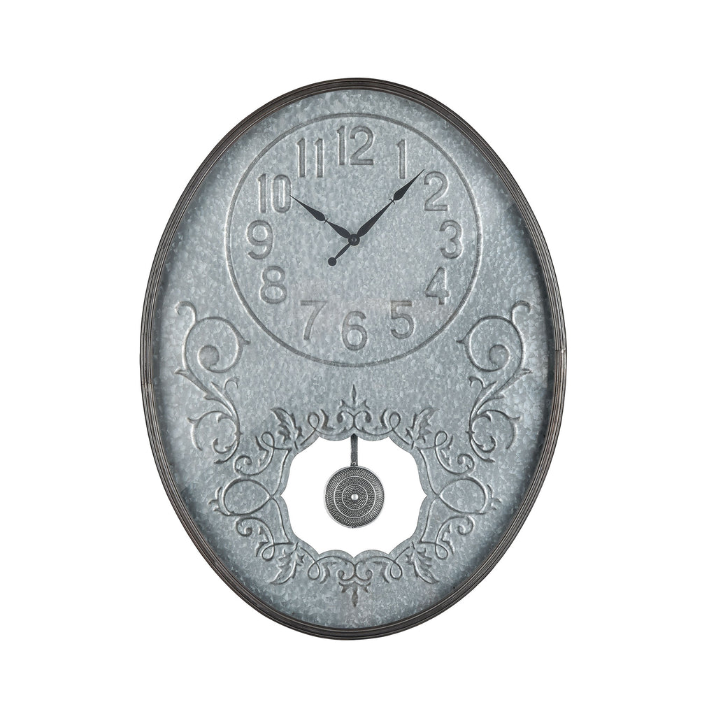 Jane Wall Clock in Galvanized Steel and Bronze