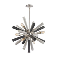 Solara 6 Light Chandelier in Polished Nickel