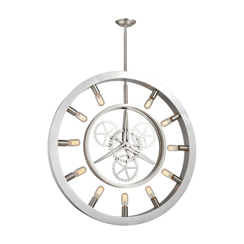 Chronology 11 Light Chandelier in Brushed Nickel