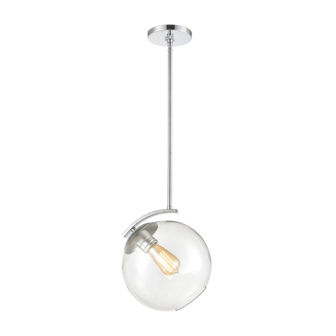 Collective 1-Light Mini Pendant in Polished Chrome with Clear Glass
