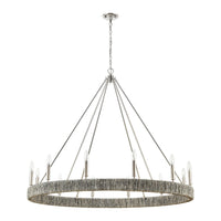 Abaca 48'' Wide 12-Light Chandelier - Polished Nickel