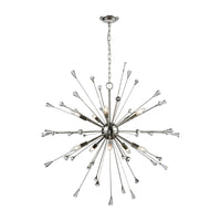 Sprigny 10 Light Chandelier in Polished Nickel with Clear Crystal