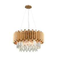 Seneca Falls 6 Chandelier Matte Gold