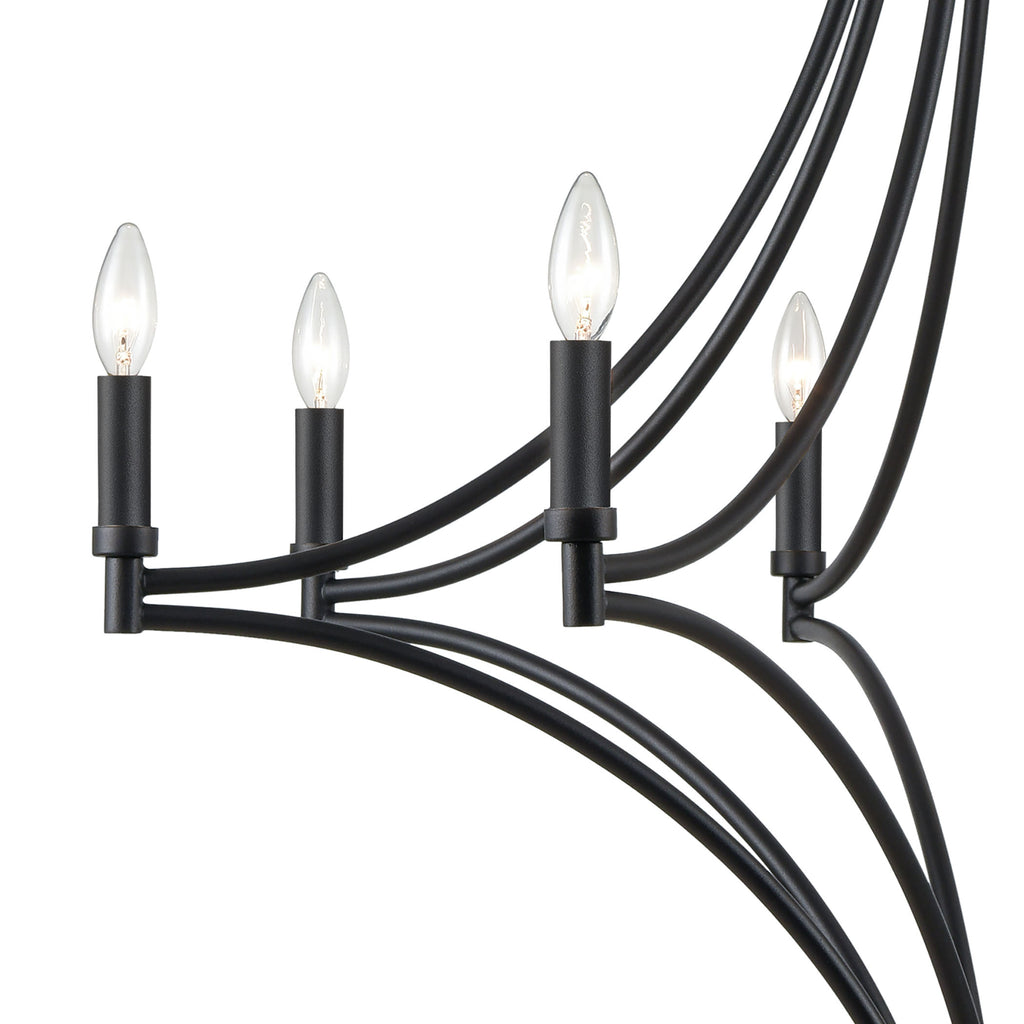 Spanish Villa 36'' Wide 8-Light Chandelier - Charcoal