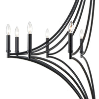 Spanish Villa 48'' Wide 12-Light Chandelier - Charcoal