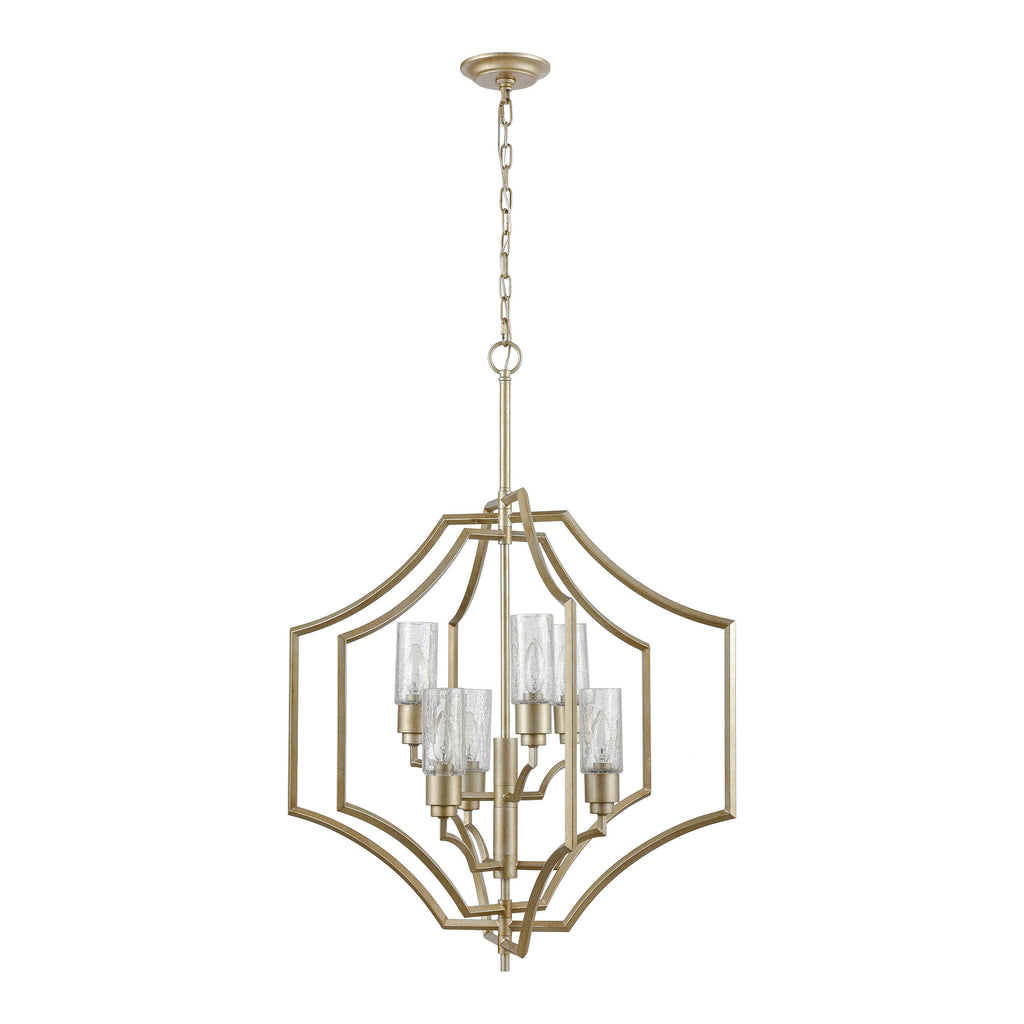 Cheswick 28'' Wide 6-Light Chandelier - Aged Silver