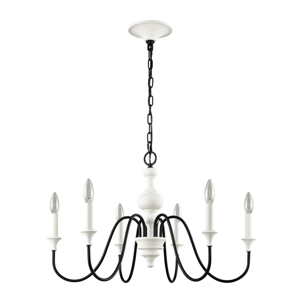 Val de Loire 28'' Wide 6-Light Chandelier - White