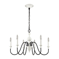 Val de Loire 28'' Wide 6-Light Chandelier - White