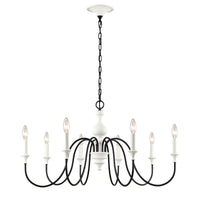Val de Loire 36'' Wide 8-Light Chandelier - White