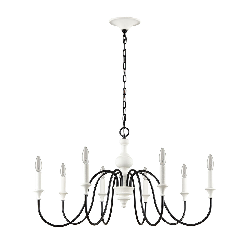Val de Loire 36'' Wide 8-Light Chandelier - White