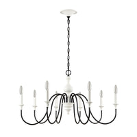 Val de Loire 36'' Wide 8-Light Chandelier - White
