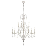 French Parlor 36'' Wide 12-Light Chandelier - Vintage White