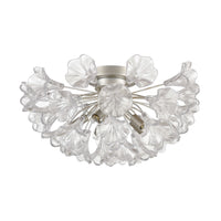 Celene 19'' Wide 5-Light Semi Flush Mount - Aged Silver