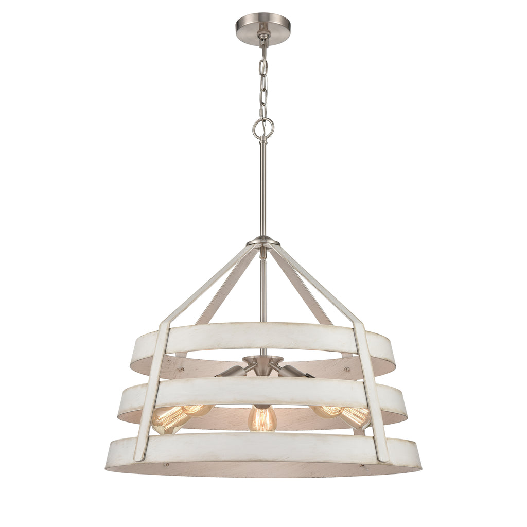 Brigantine 24'' Wide 5-Light Chandelier - Satin Nickel