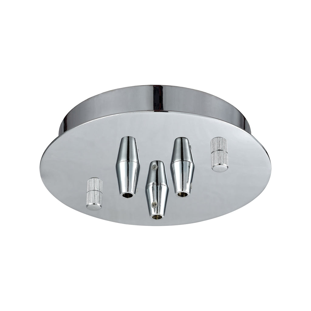 Pendant Options 3 Light Small Round Canopy in Polished Chrome