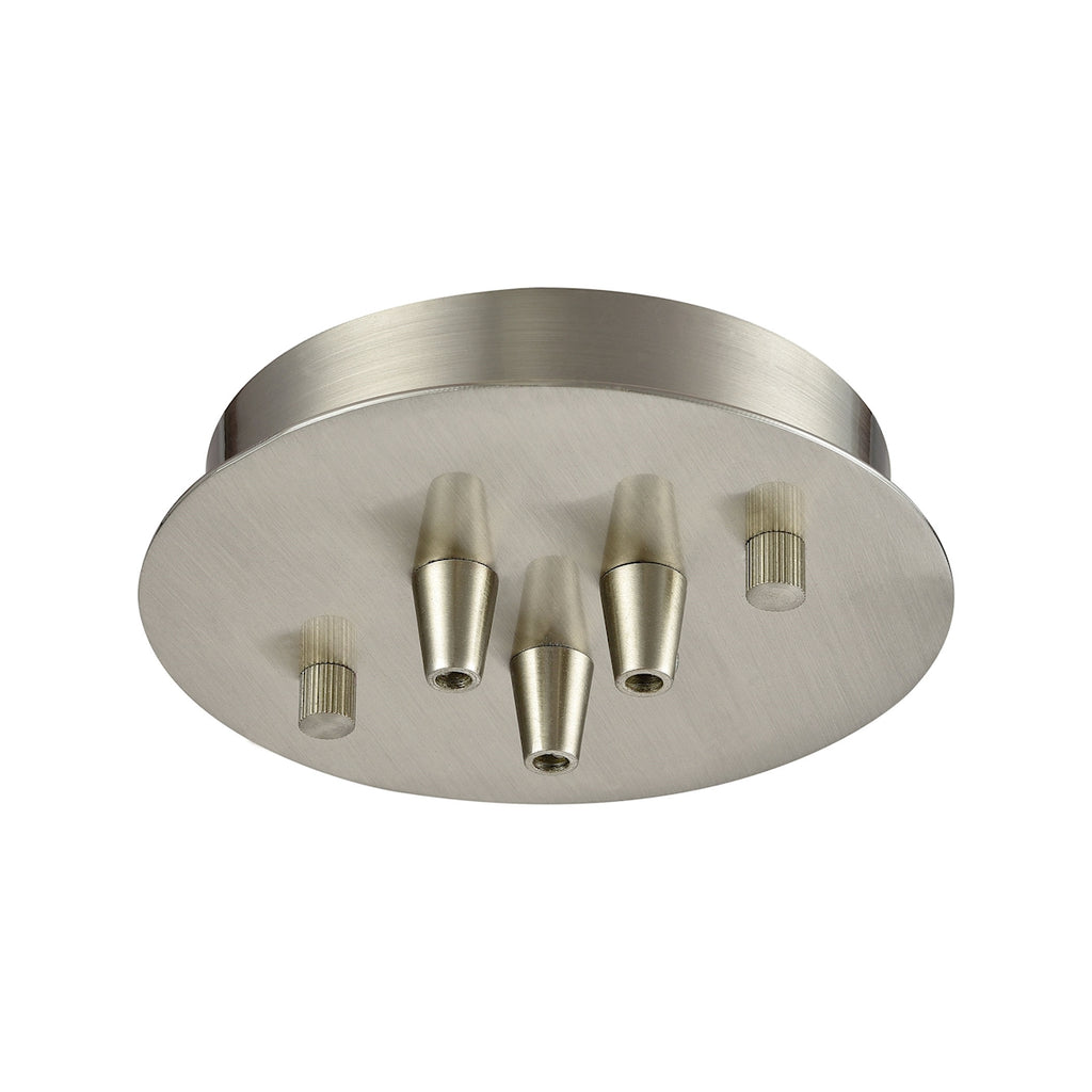 Pendant Options 3 Light Small Round Canopy in Satin Nickel