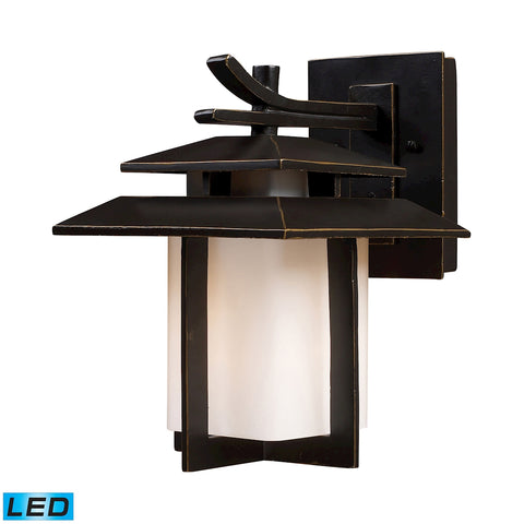 Kanso 1 Light Outdoor Sconce in Hazelnut Bronze - LED Offering Up To 800 Lumens (60 Watt Equivalent)