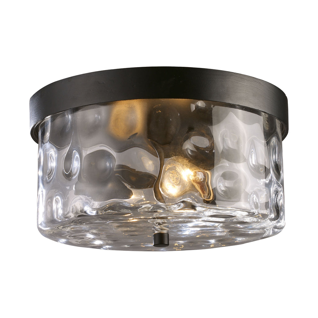 Grand Aisle 2-Light Outdoor Flush Mount in Waethered Charcoal