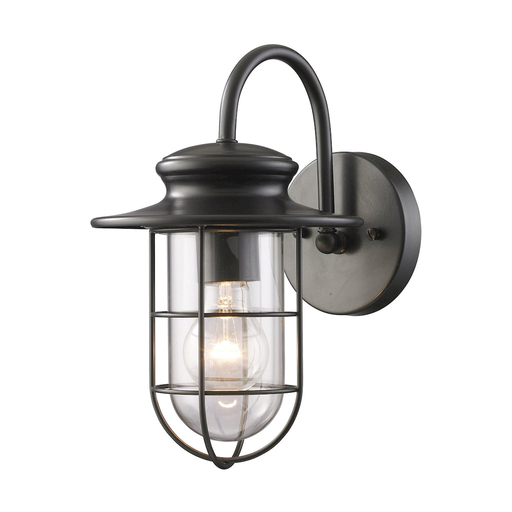 Portside 1-Light Outdoor WB in Matte Black