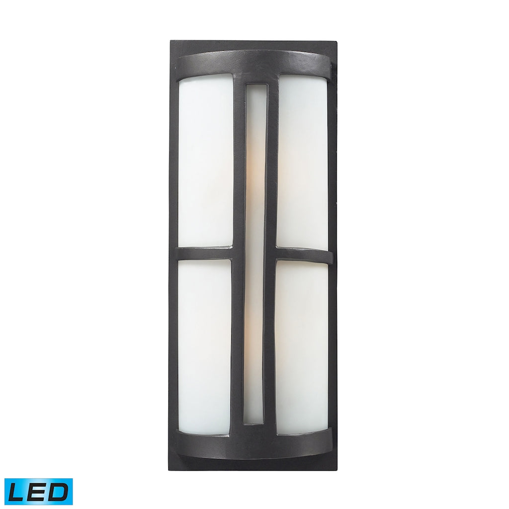 2- Light Outdoor Sconce in Graphite - LED, 800 Lumens (1600 Lumens Total) with Full Scale Dimming Ra