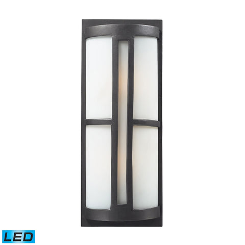 2- Light Outdoor Sconce in Graphite - LED, 800 Lumens (1600 Lumens Total) with Full Scale Dimming Ra