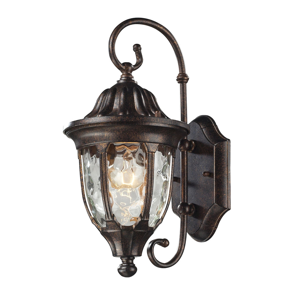 Glendale 1-Light Outdoor Wall Mount in Regal Bronze