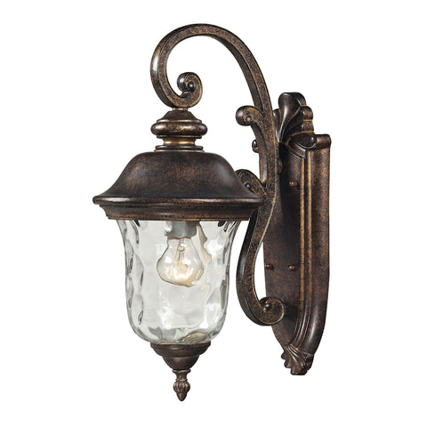 1 light outdoor wall mount in Regal Bronze