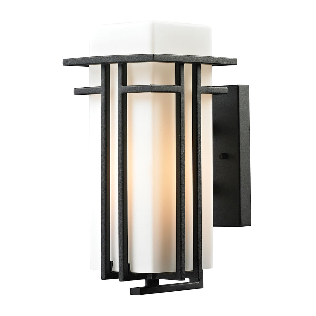 Croftwell Collection 1 light outdoor sconce in Textured Matte Black