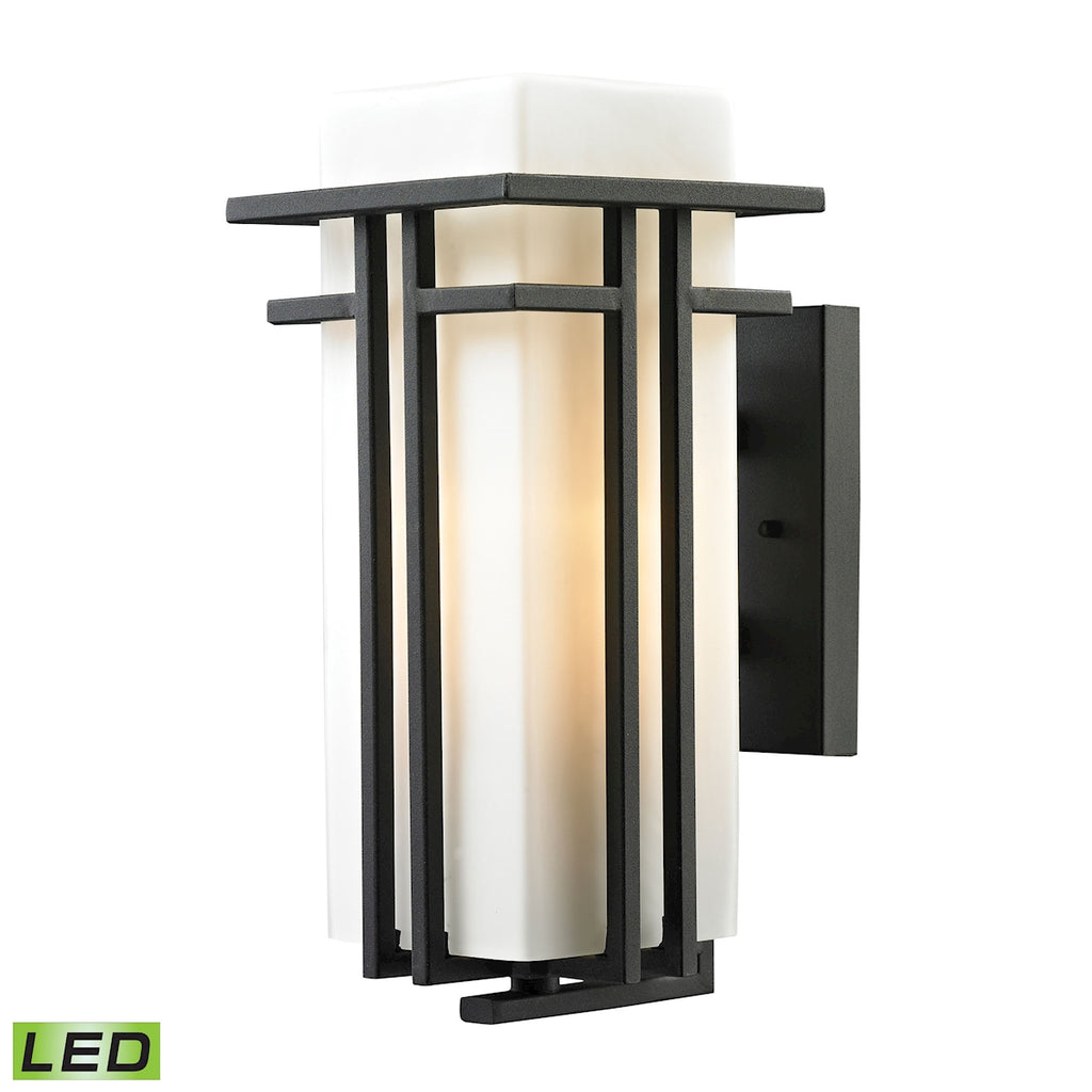 Croftwell Collection 1 light outdoor sconce in Textured Matte Black - LED Offering Up To 800 Lumens