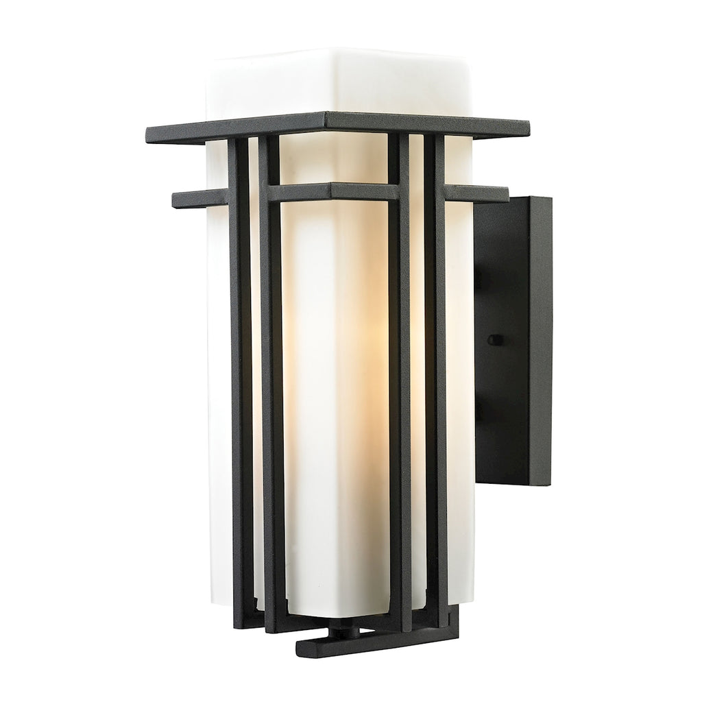 Croftwell Collection 1 light outdoor sconce in Textured Matte Black