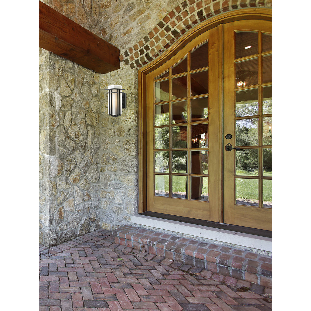 Croftwell 1-Light Outdoor Wall Lamp in Textured Matte Black
