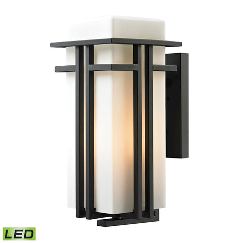 Croftwell Collection 1 light outdoor sconce in Textured Matte Black - LED Offering Up To 800 Lumens