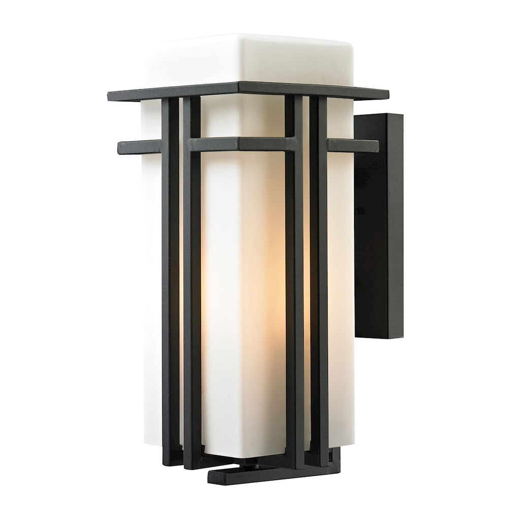 Croftwell Collection 1 light outdoor sconce in Textured Matte Black