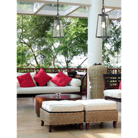 Meditterano 1-Light Outdoor Pendant in Matte Black